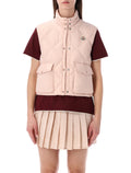 Moncler Biois down quilted gilet Pink Polyamide Lining Vest