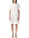 Moncler T-Shirt Mini Dress White Cotton