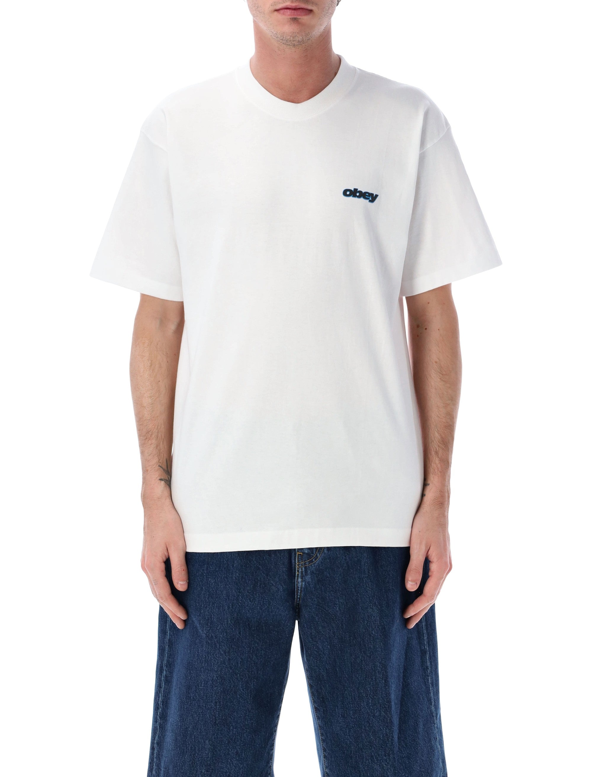 Obey Lips graphic cotton t-shirt White Tshirt