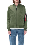 Alpha Industries MA-1 TT nylon bomber jacket Sage Green Lining
