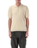 C.P. Company cotton short-sleeve polo Ecru T-shirt
