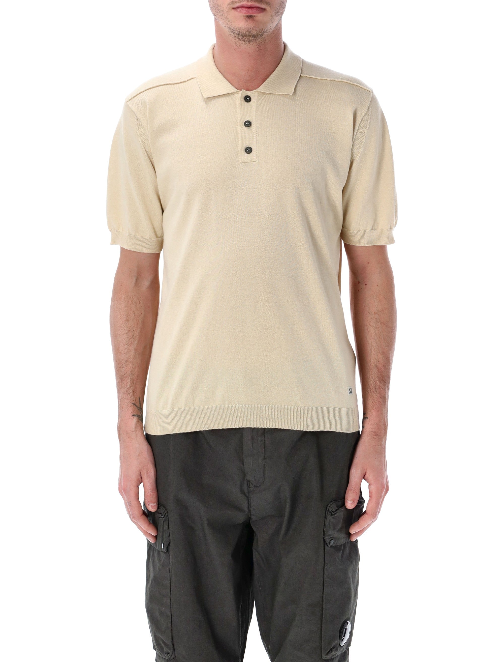 C.P. Company cotton short-sleeve polo Ecru T-shirt