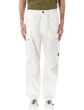 C.p. Company Microreps Fabric Cargo Pants White Cotton