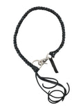 Our Legacy Black Braided Ladon Necklace Cow Leather