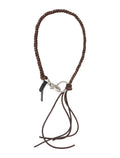 Our Legacy Brown Braided Ladon Necklace Cow Leather