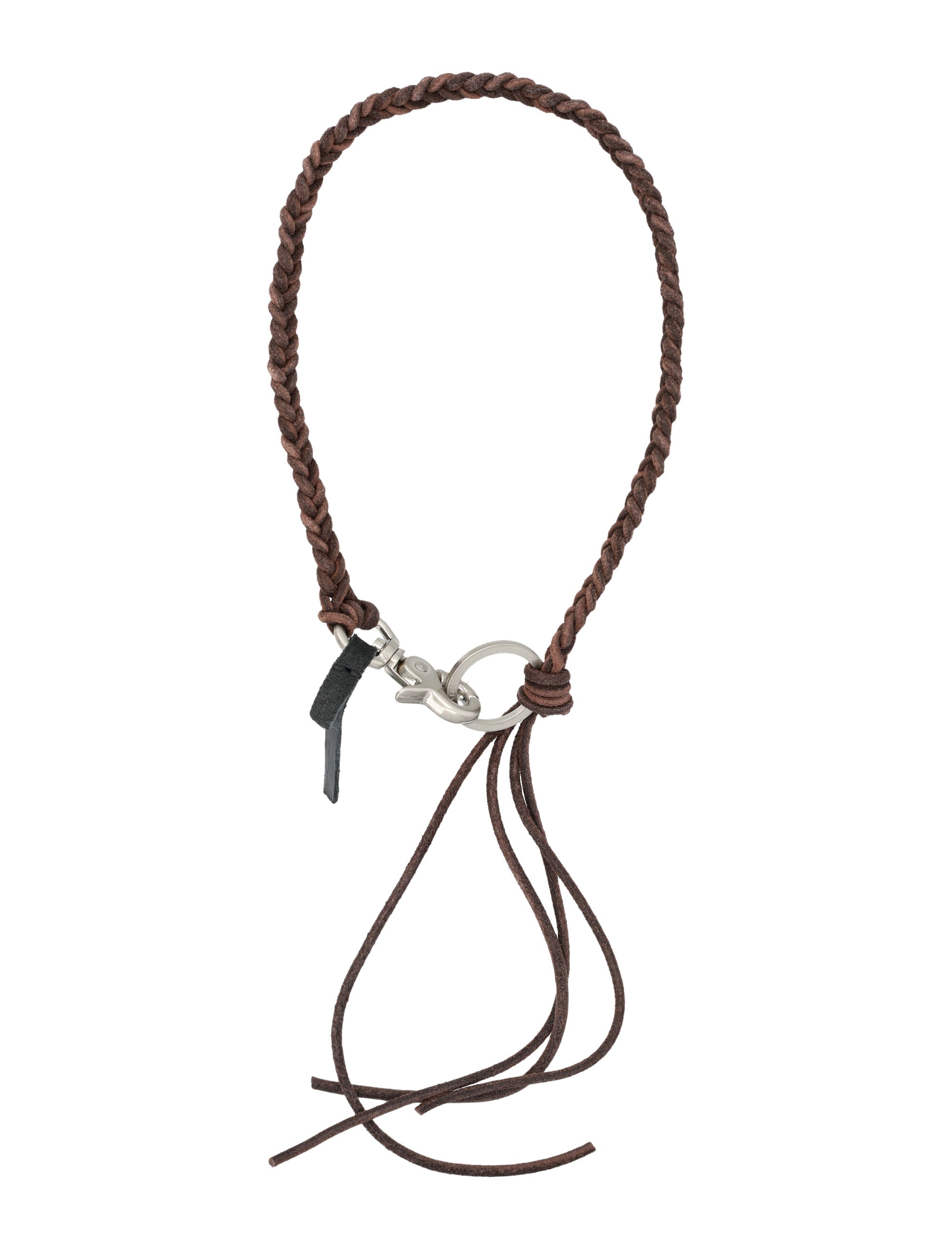 Our Legacy Brown Braided Ladon Necklace Cow Leather