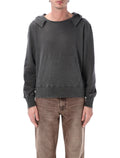 Our Legacy Relic Washed Black Hoodie Wash Cotton Sweatshirt