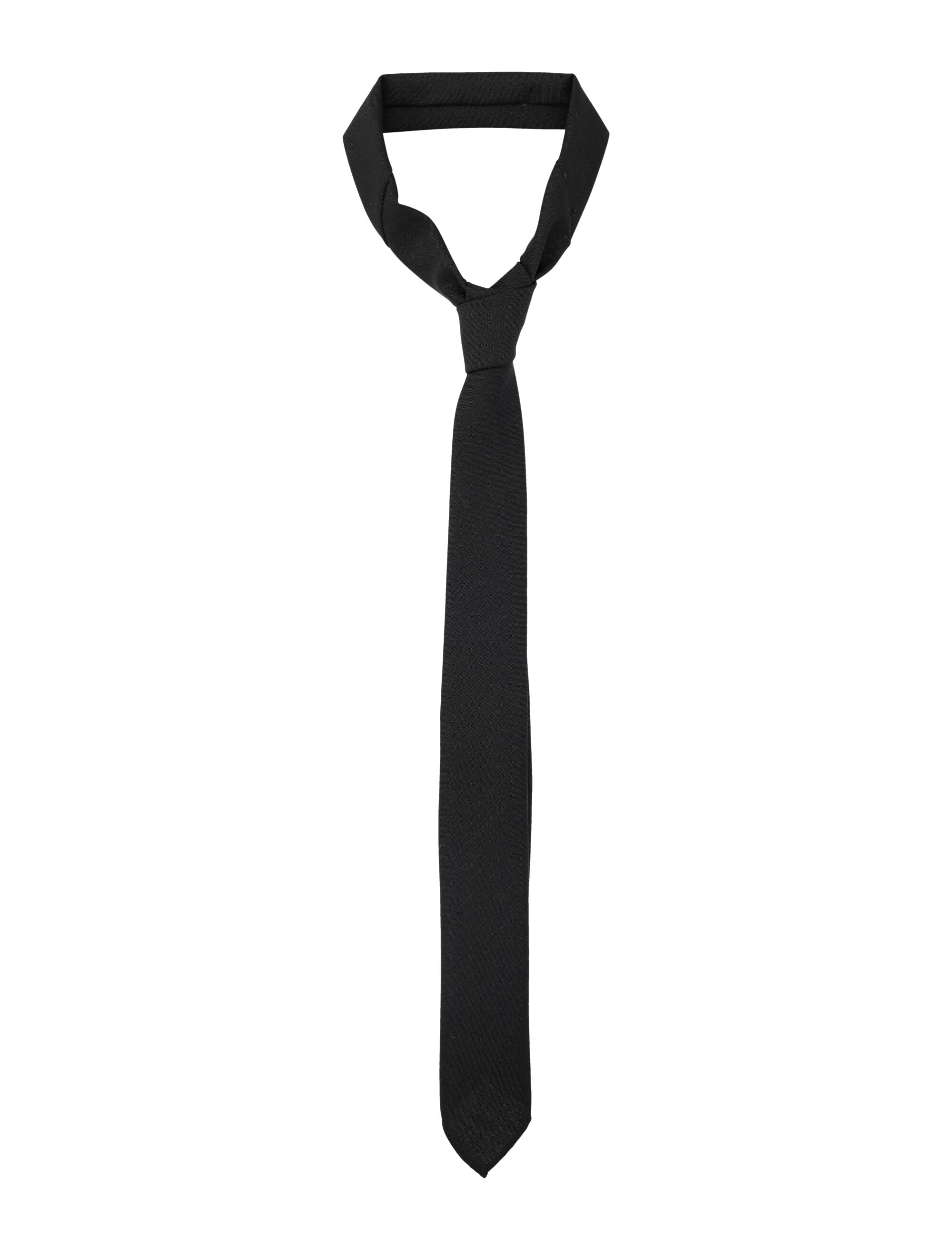 Lardini Wool and Mohair Tie Nero Pure Virgin