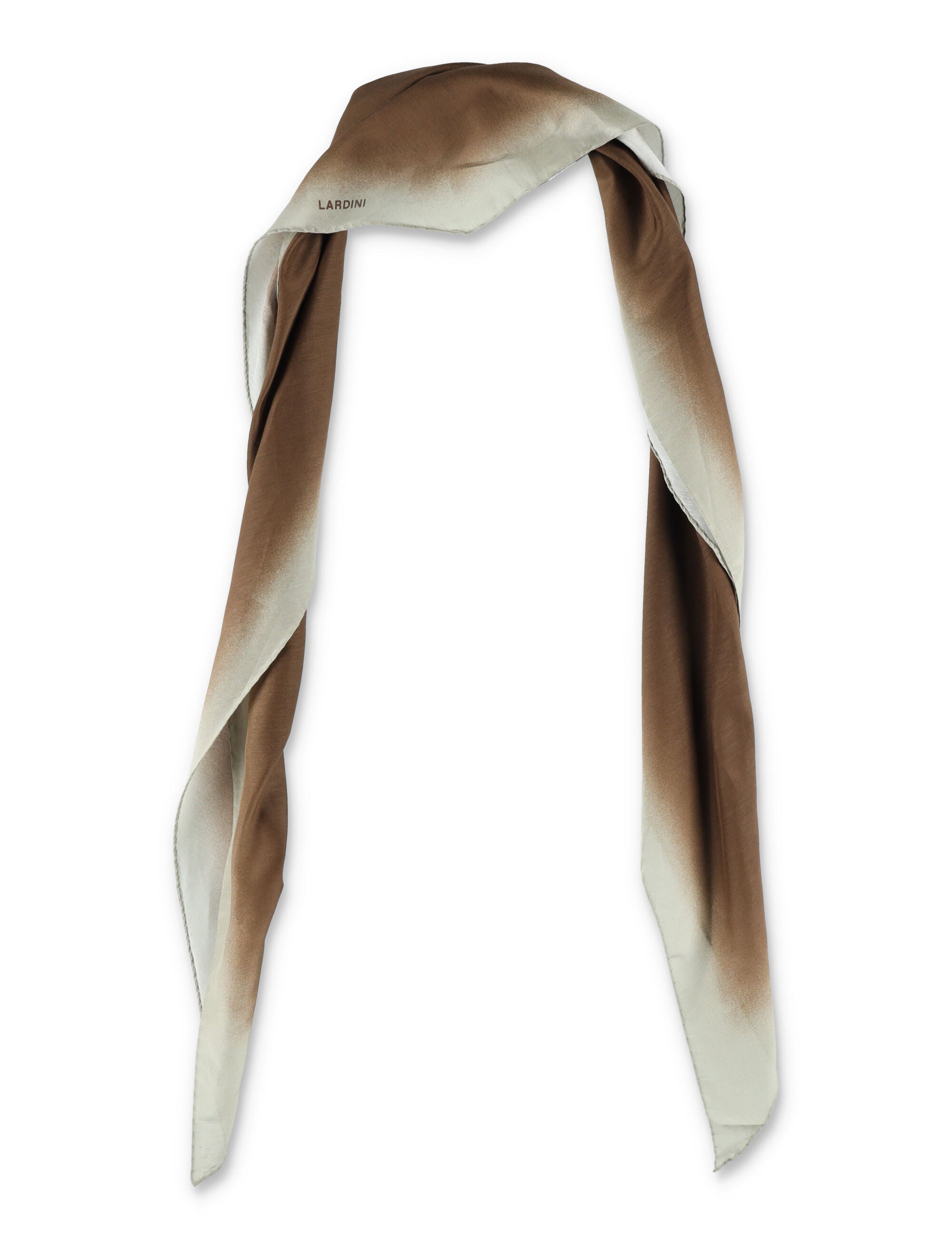 Lardini Cotton and Silk Scarf Brown