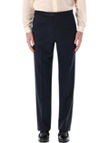 Lardini stretch crepe formal trousers Navy Virgin Wool Pant