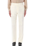 Lardini ivory EcoVero elegant trousers Avorio Viscose Pant