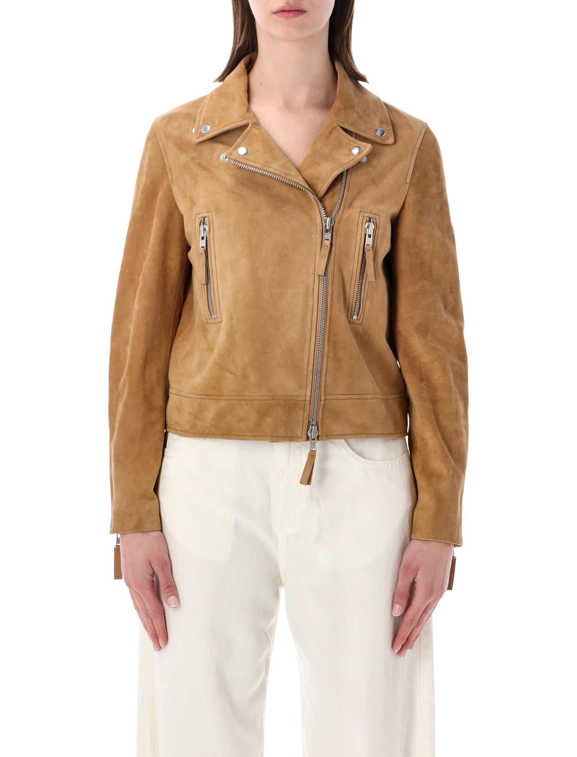 Sword Classic Biker suede leather jacket Nutsheel Ovine