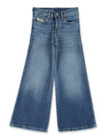 Diesel 1978-J Girls Slim Flared Jeans Denim Cotton