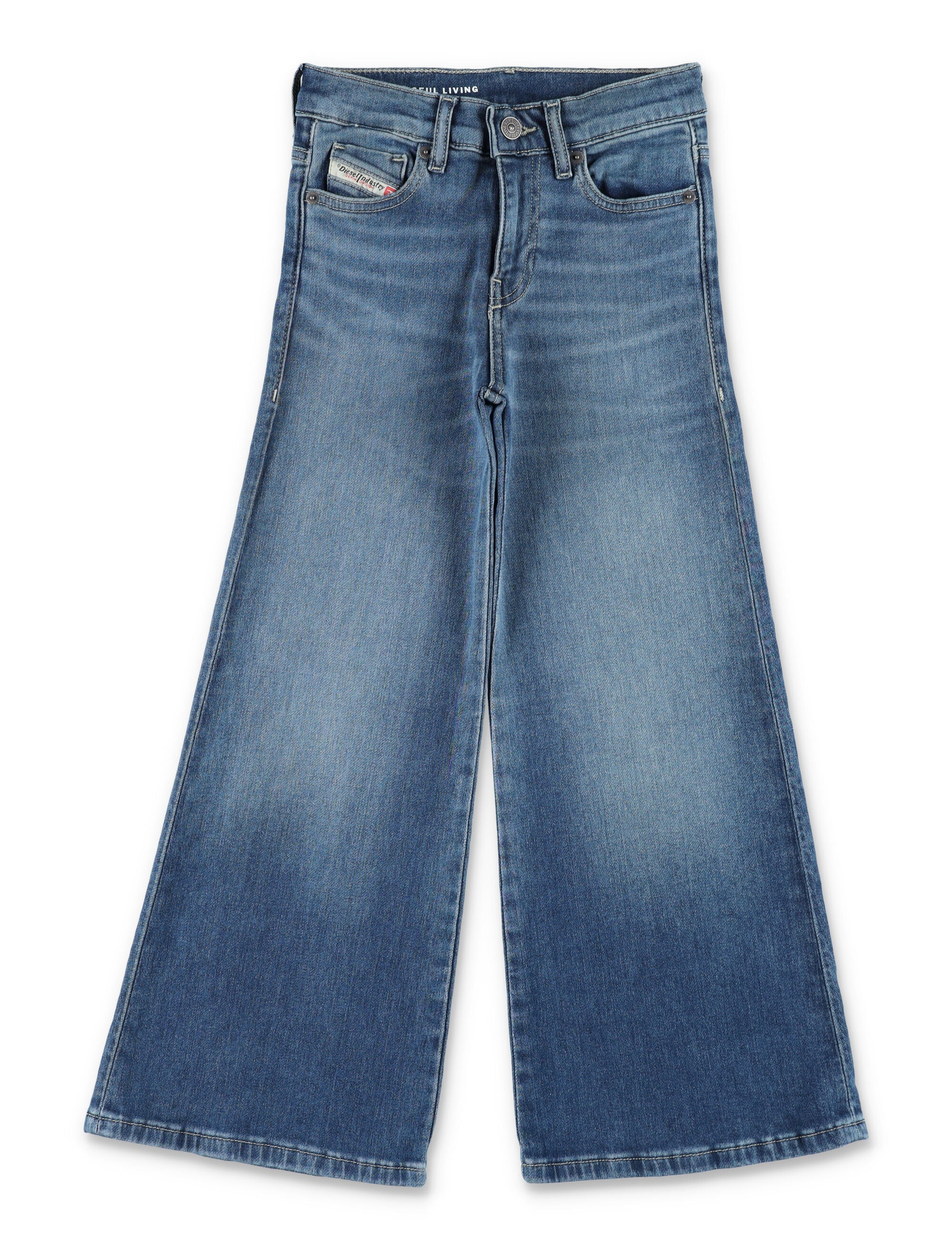 Diesel 1978-J Girls Slim Flared Jeans Denim Cotton