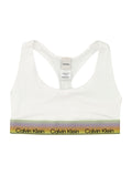 Calvin Klein Multicolor Logo Band Bralette White Cotton Bra
