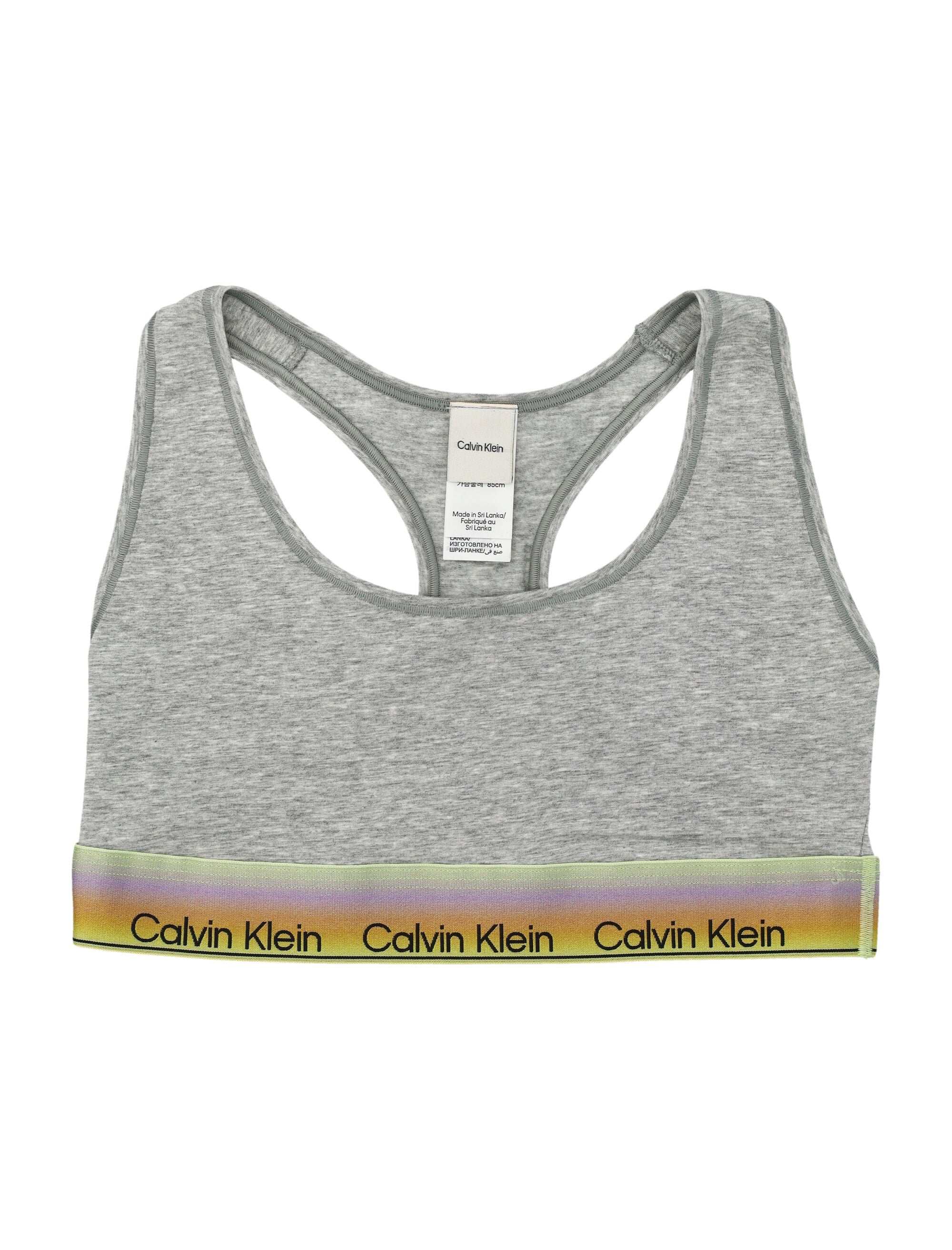 Calvin Klein Multicolor Logo Band Bralette Grey Cotton Bra