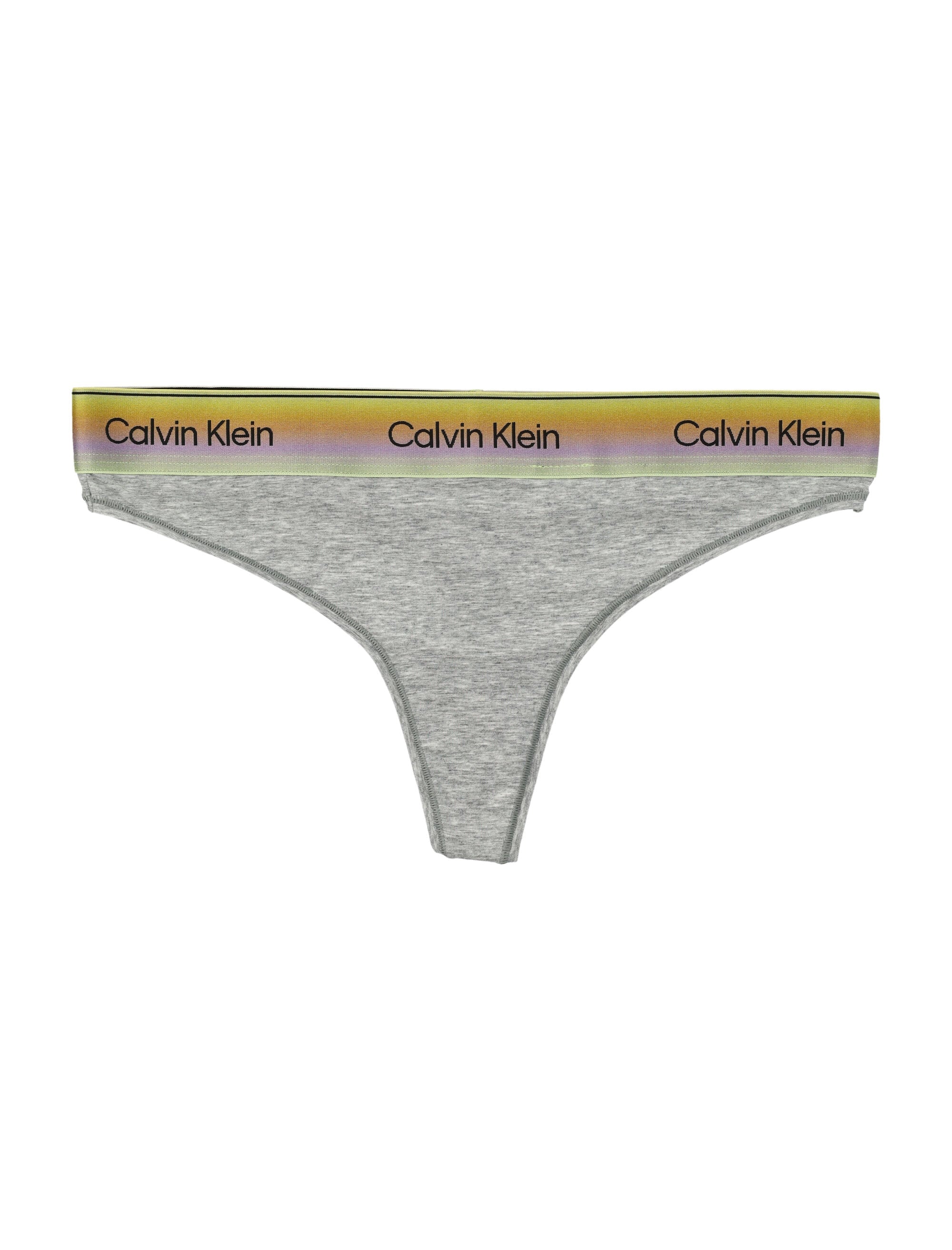 Calvin Klein Multicolor Logo Band Thong Grey Cotton Underwear