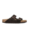 Birkenstock Arizona Suede Flat Sandals in Mocha Upper
