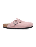 Birkenstock Boston Pink Suede Clog Clay Upper Sandal