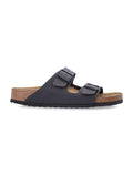 Birkenstock Arizona Birko-Flor Velvet Gray Sandals Grey Upper