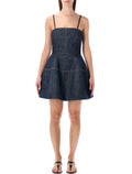 Fendi dark blue FF denim bustier dress Cotton