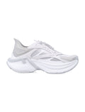 Fendi F-Light white leather and mesh womans sneakers Calf