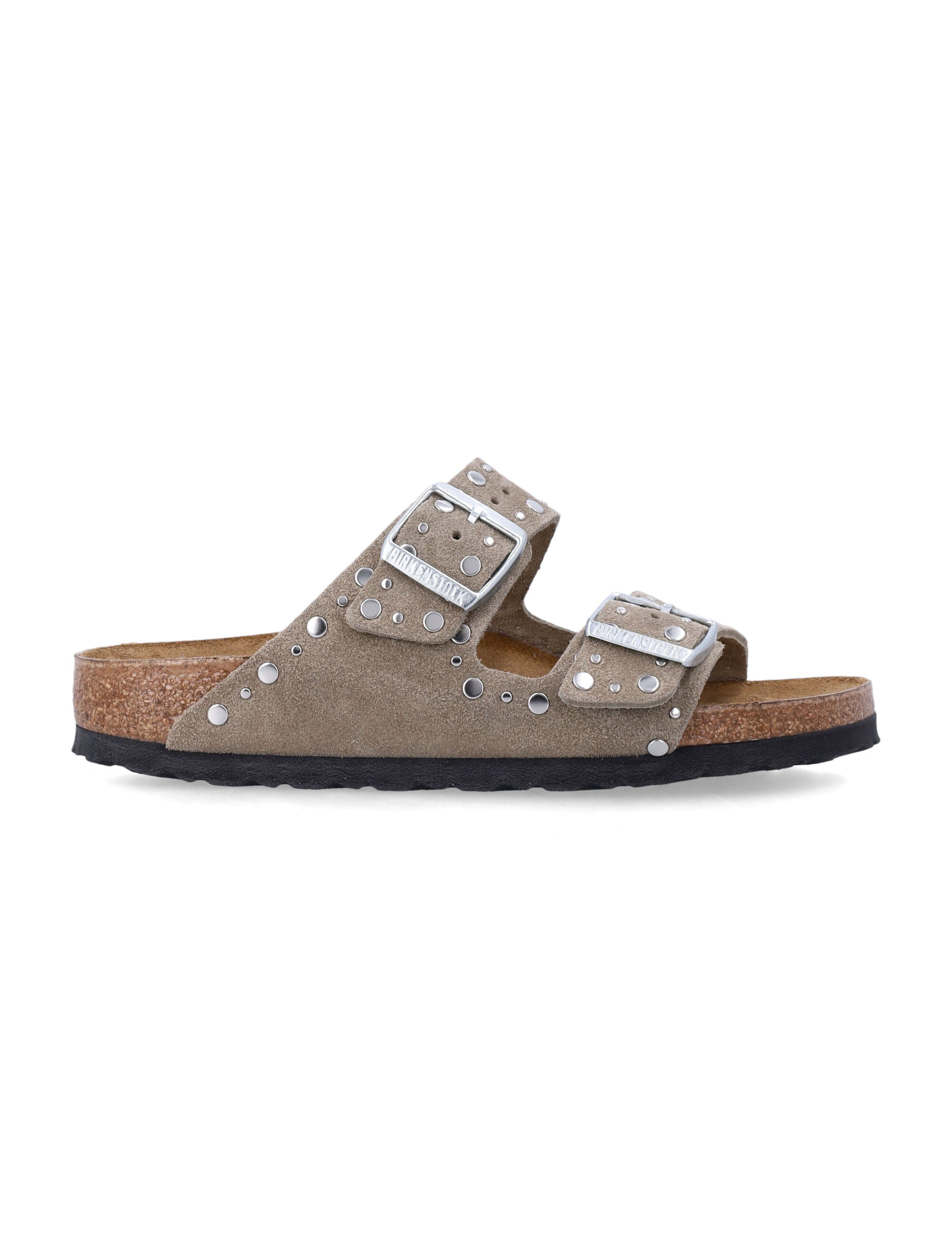 Birkenstock Arizona Rivet taupe suede leather sandals Upper