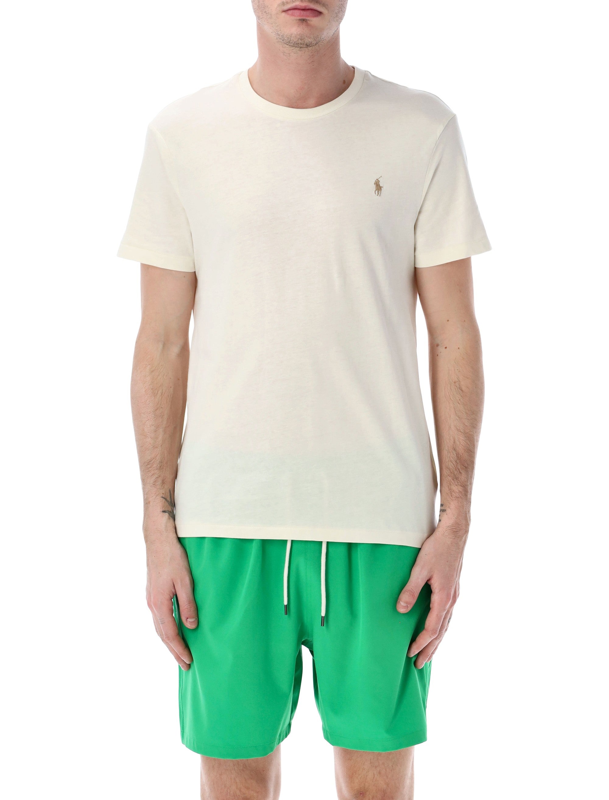 Polo Ralph Lauren slim fit cotton jersey t-shirt Cream