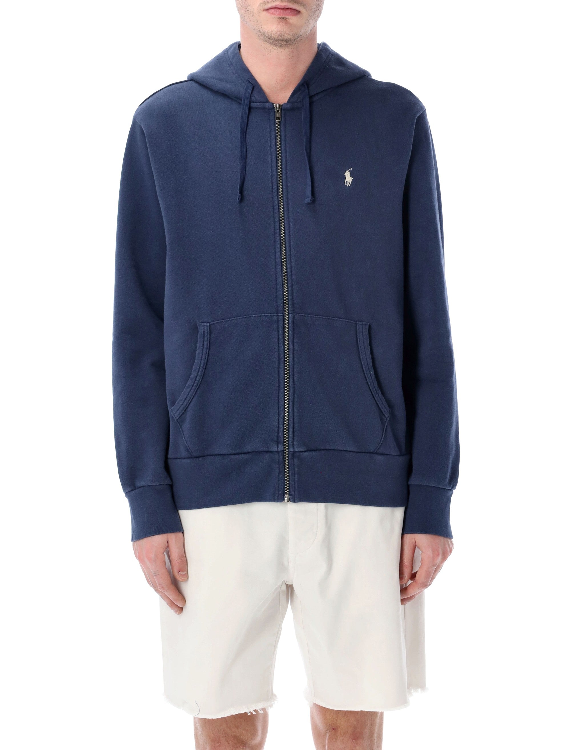 Polo Ralph Lauren cotton zip hoodie Navy Sweatshirt