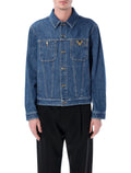 Valentino Garavani denim jacket with VGold Medium Blue Cotton