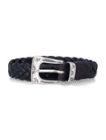 Mancini 1979 Sophia braided leather belt Black