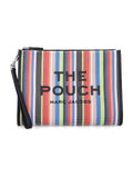 Marc Jacobs The Stripe mesh large pouch Red Multi Striped Pvc