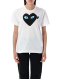 Comme Des Garçons Play Big Heart T-Shirt White Black Cotton Tshirt