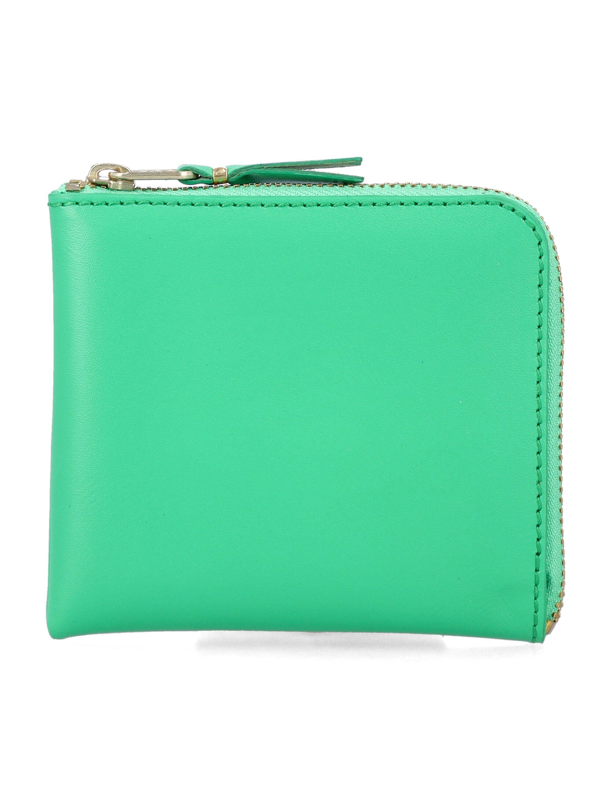 Comme des Garçons Wallet leather zip Green Calfskin