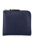 Comme des Garçons Wallet leather zip Navy Calfskin