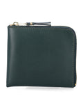 Comme des Garçons Wallet leather zip Bottle Green Calfskin