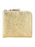 Comme des Garçons Wallet Gold Line small leather zip Calfskin