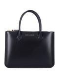 Comme des Garçons Wallet black leather bag with handles Cowhide