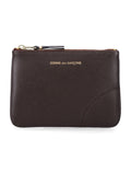 Comme des Garçons Wallet small Arecalf leather pouch Brown Calfskin