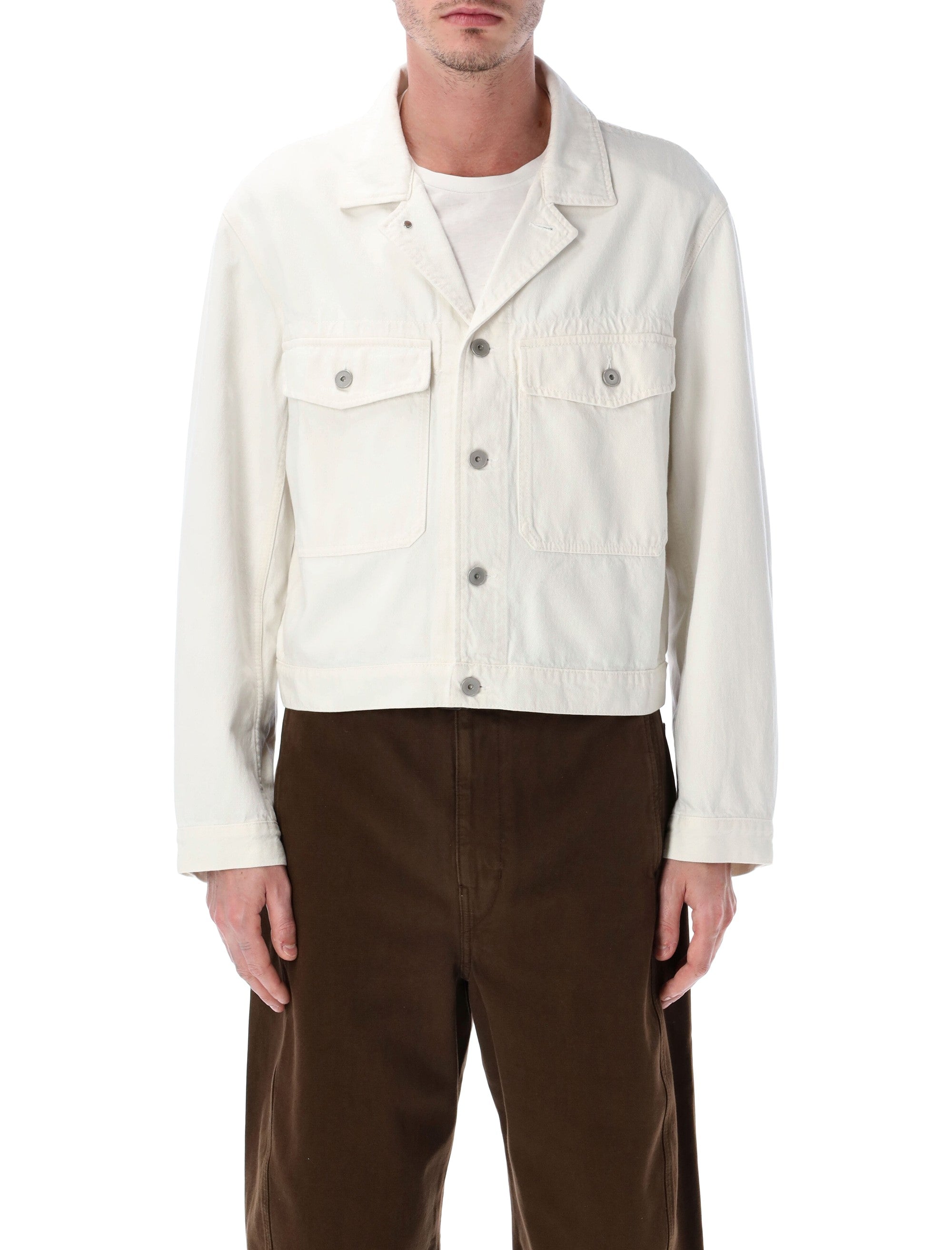 Lemaire Straight Cotton Jacket Milk