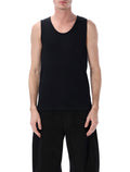 Lemaire cotton linen rib tank Black Top