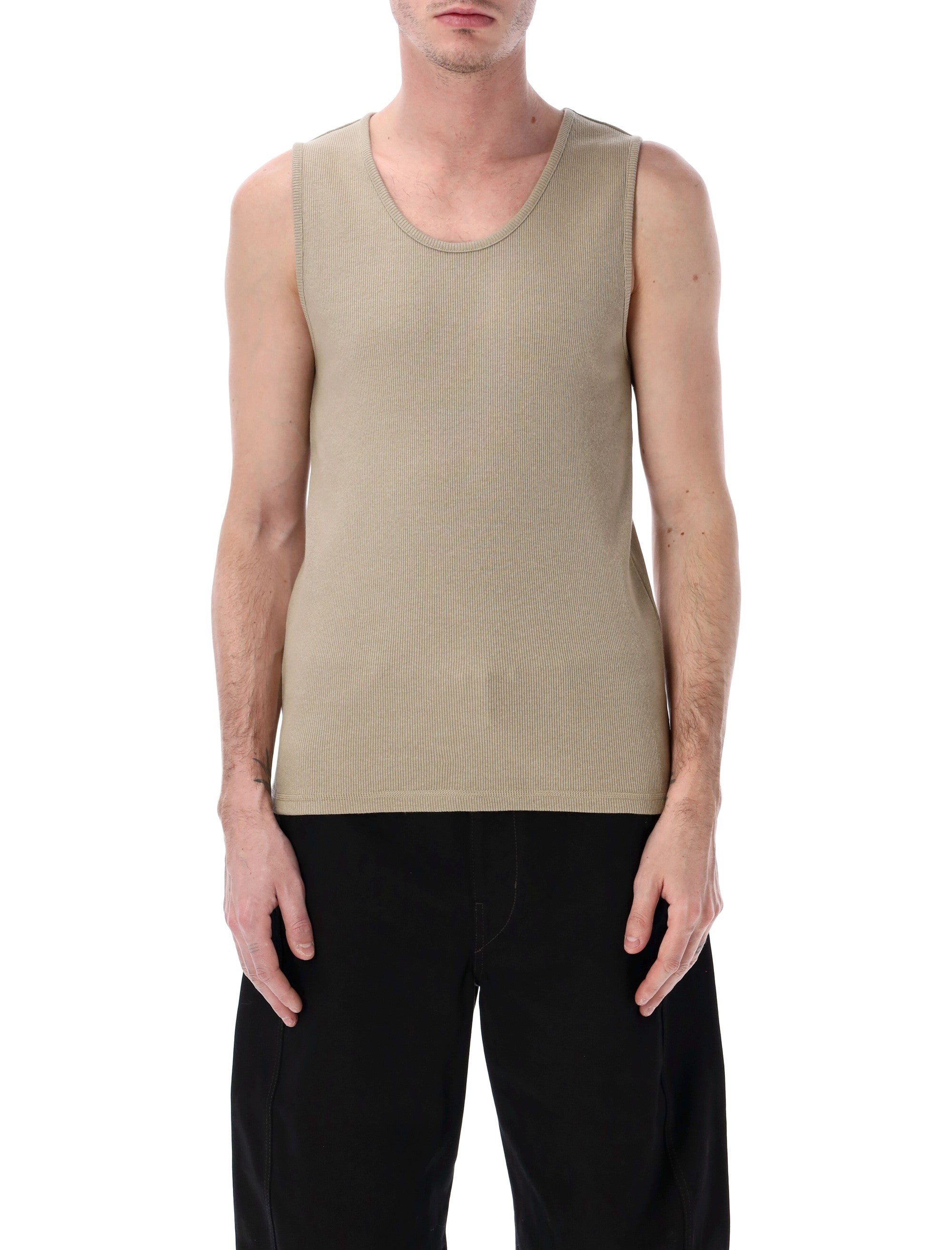 Lemaire cotton linen rib tank Sage Top