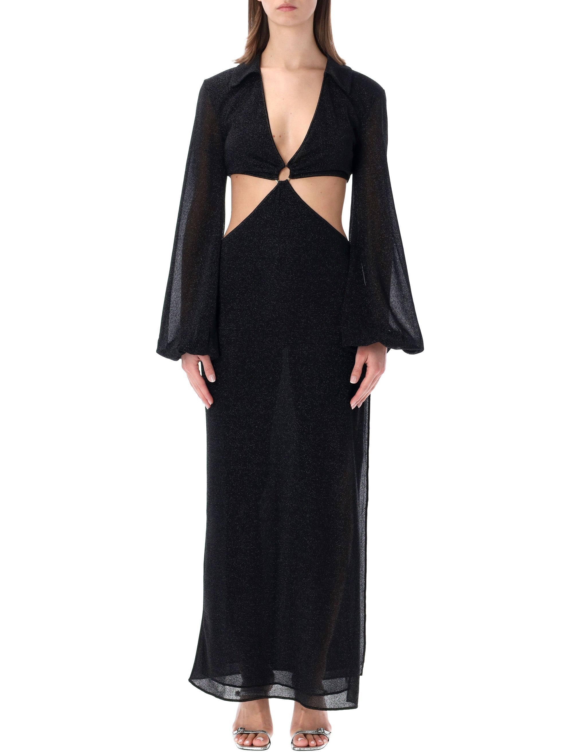 Oséree Swimwear Lumière Cut-Out long dress Black Polyamide