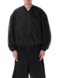Fear Of God Nylon Taffeta Bomber Off Black Polyester Jacket