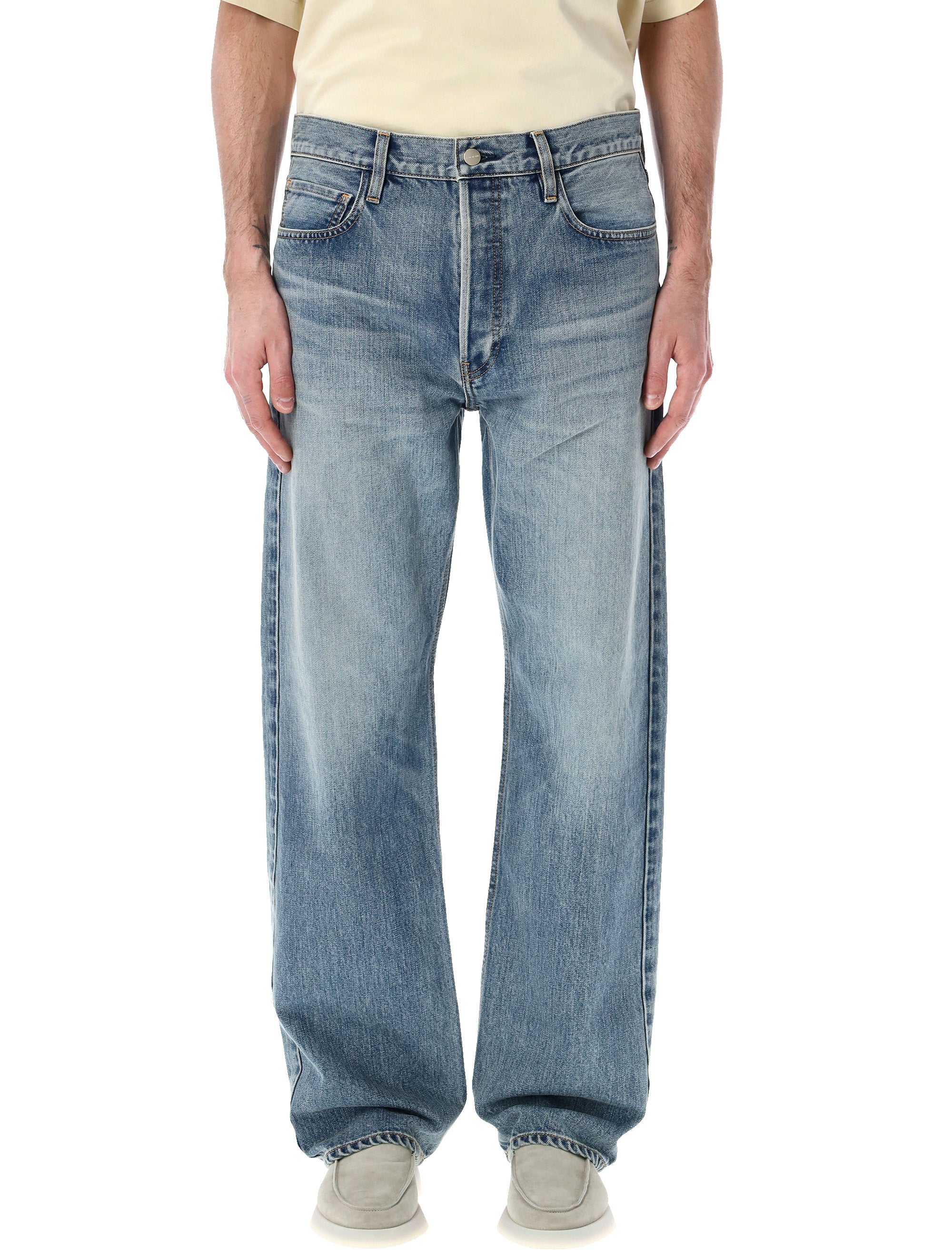 Fear Of God Straight 5-Pocket Jeans Medium Indigo Cotton