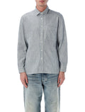 Salvatore Piccolo Tahiti white and blue cotton stripe shirt Stripes