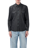 Salvatore Piccolo black wash Western shirt Cotton