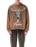 Represent British Cowboy hoodie Dusty Brown Cotton Rib Sweatshirt