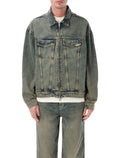 Represent R4 Denim Jacket Blue Cream Cotton