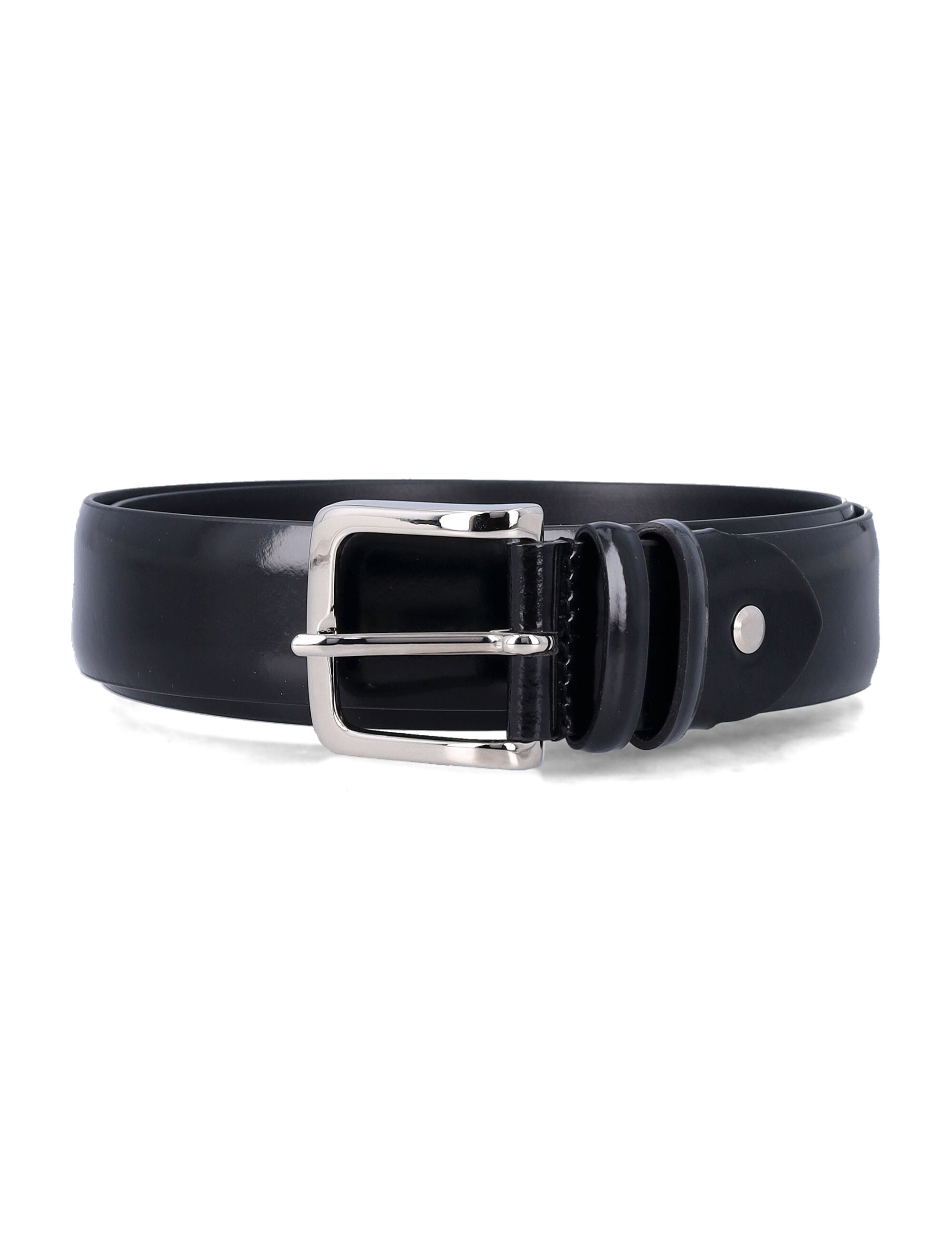Mancini 1979 brushed leather belt H 35 Nero